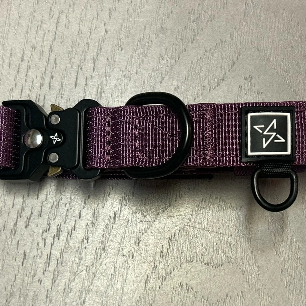 Stellar Ménage Premium Dog Collar Tactical Collar Sz 3 Purple Fits Neck 10-11.5